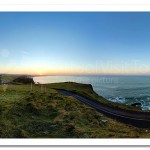 Sunset on the Coast Road. Dunluce Castle